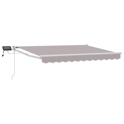 Manuell utdragbar markis med LED-lampor 3 x 2,5 m
