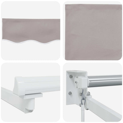 Manuell utdragbar markis med LED-lampor 3,5 x 2,5 m