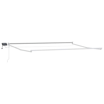 Manuell utdragbar markis med LED-lampor 4 × 3 m