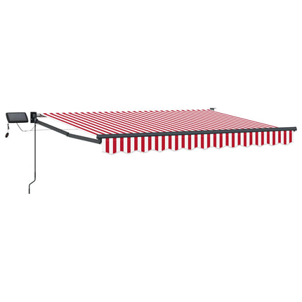 Manuell utdragbar markis med LED-lampor 2,5 x 2 m