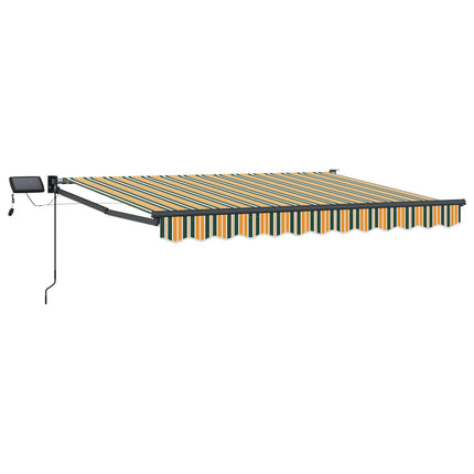 Manuell utdragbar markis med LED-lampor 2,5 x 2 m