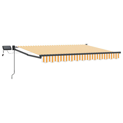 Manuell utdragbar markis med LED-lampor 3 x 2 m