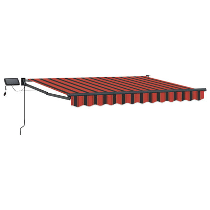 Manuell utdragbar markis med LED-lampor 3 x 2 m