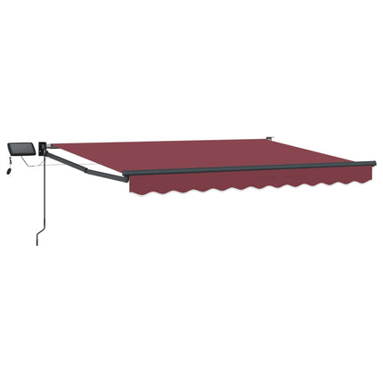 Manuell utdragbar markis med LED-lampor 3 x 2 m