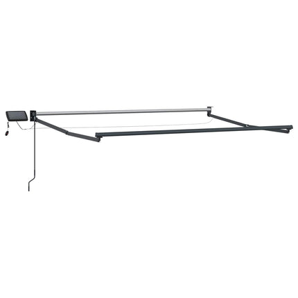 Manuell utdragbar markis med LED-lampor 3 x 2 m