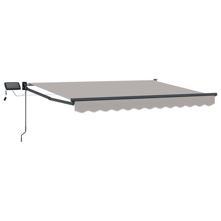 Manuell utdragbar markis med LED-lampor 3 x 2 m