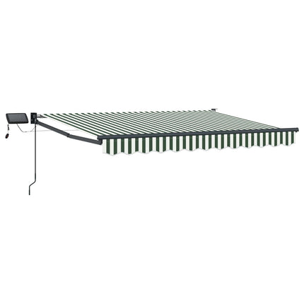 Manuell utdragbar markis med LED-lampor 3 x 2 m