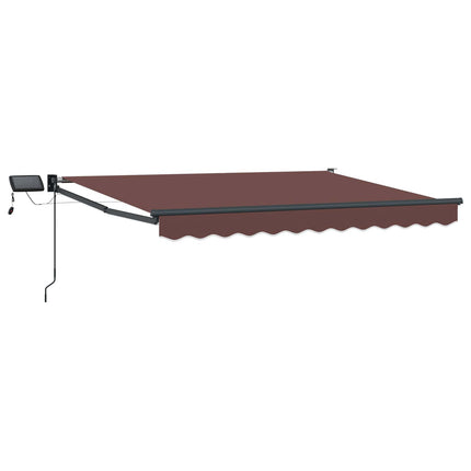 Manuell utdragbar markis med LED-lampor 3,5 x 2 m
