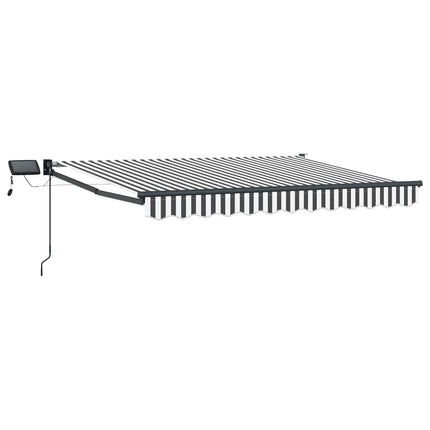 Manuell utdragbar markis med LED-lampor 3,5 x 2 m