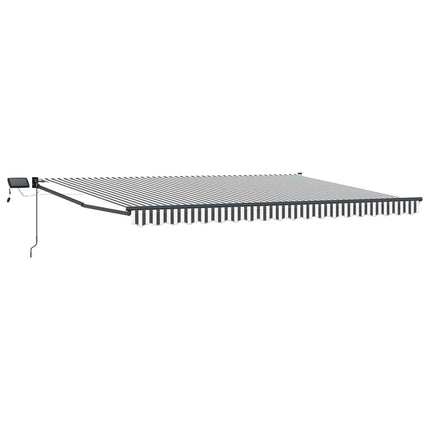 Manuell utdragbar markis med LED-lampor 4 x 2 m