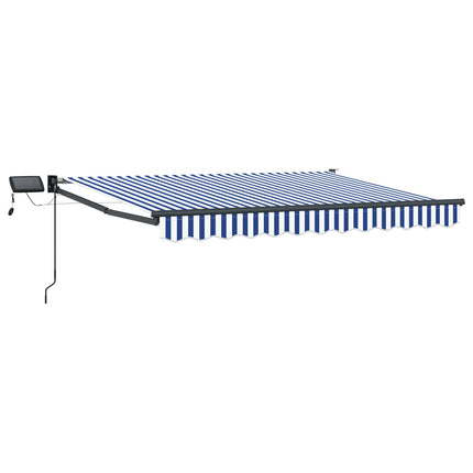 Manuell utdragbar markis med LED-lampor 3 x 2,5 m