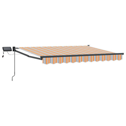 Manuell utdragbar markis med LED-lampor 3 x 2,5 m