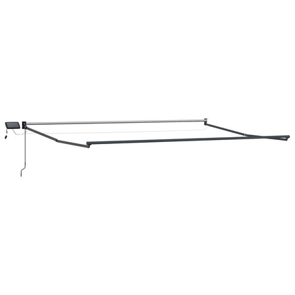 Manuell utdragbar markis med LED-lampor 4 × 3 m