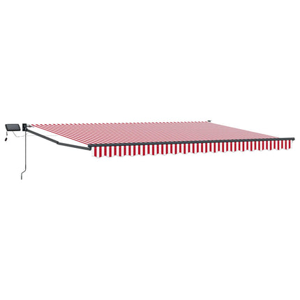 Manuell utdragbar markis med LED-lampor 5 x 3 m