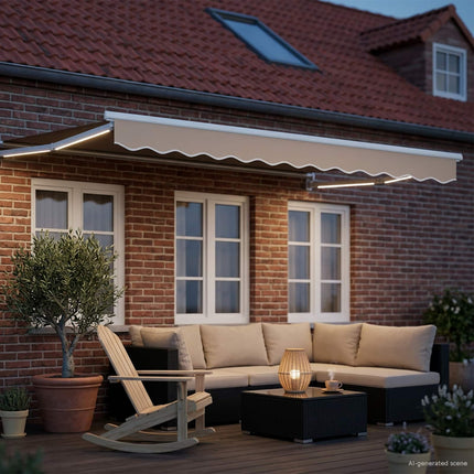 Elektrisk Retraktabel Markis Beige 3,5 x 2,5 m