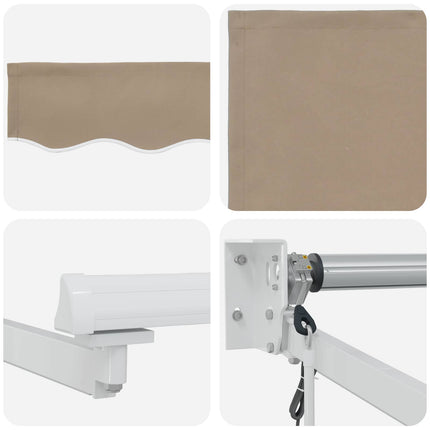 Elektrisk Retraktabel Markis Beige 5 x 3 m