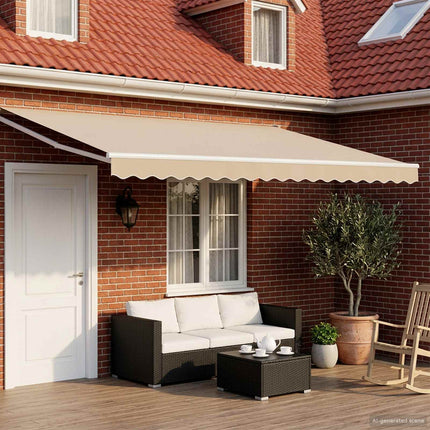 Elektrisk Retraktabel Markis Beige 5 x 3 m