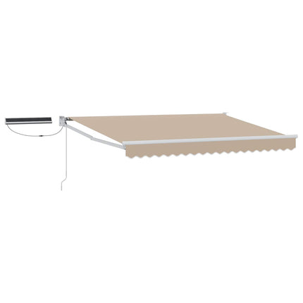 Elektrisk Retraktabel Markis Beige och vit 3,5 x 2 m