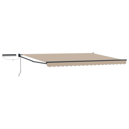 Elektrisk Retraktabel Markis Beige och Antracit 5 x 3 m