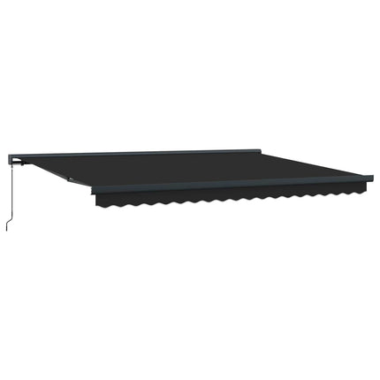 Utfällbar markis Antracit och grå 400 × 300 cm