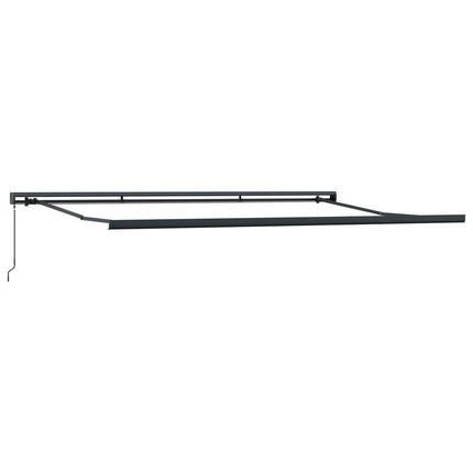Utfällbar markis Antracit och grå 400 × 300 cm