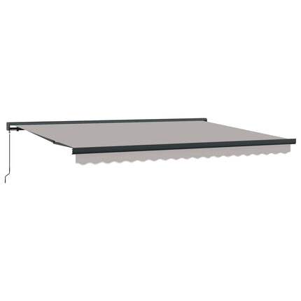Utdragbar markis Ljusgrå 4 × 3 m Canvas och Aluminium