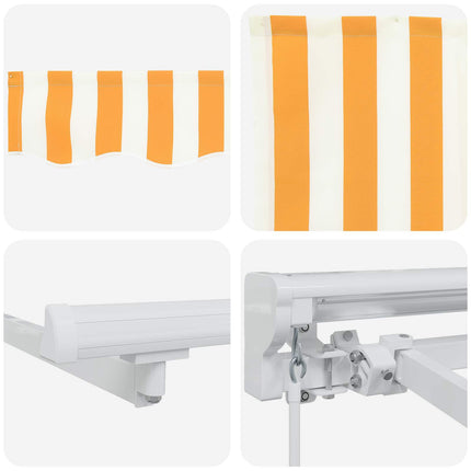 Manuell Utdragbar Markis Orange 3,5 x 2,5 m