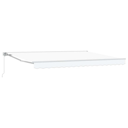 Manuell Utdragbar Markis Vit 4 × 3 m