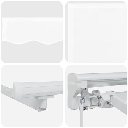 Manuell Utdragbar Markis Vit 4 × 3,5 m