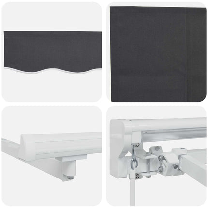 Manuell Utdragbar Markis Antracit 5 × 3,5 m