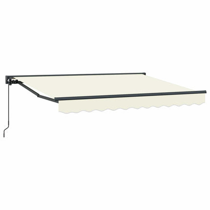 Manuell Utdragbar Markis Gräddvit 3,5 x 2 m