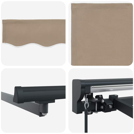 Manuell Utdragbar Markis Beige 3,5 x 2 m