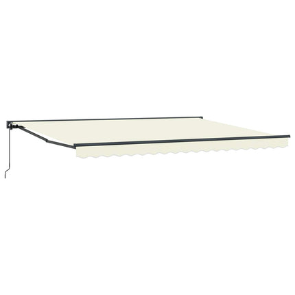 Manuell Utdragbar Markis Gräddvit 4 × 3,5 m