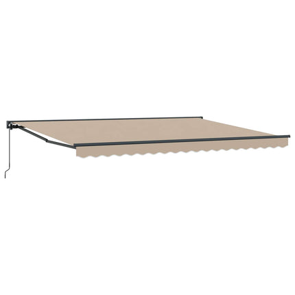 Manuell Utdragbar Markis Beige 5 × 3,5 m