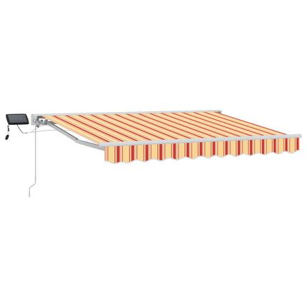 Manuell markisram med LED-lampor Gul, Orange och Vit 3,5 x 2 m