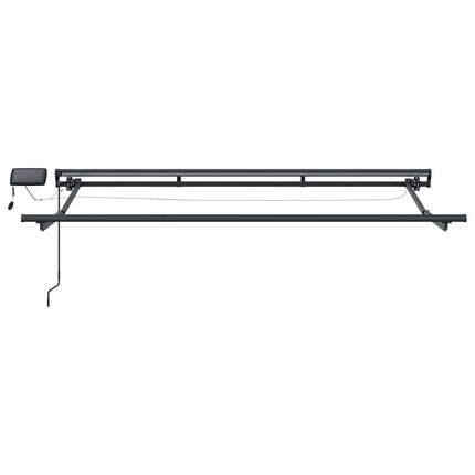 Manuell markisram med LED-lampor Kräm och antracit 3 x 2 m