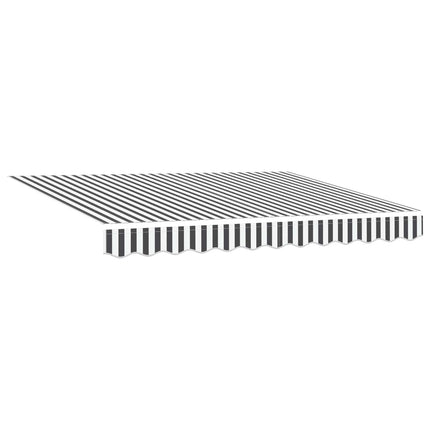 Manuell markisram med LED-lampor Antracit och vitt 3,5 x 2 m