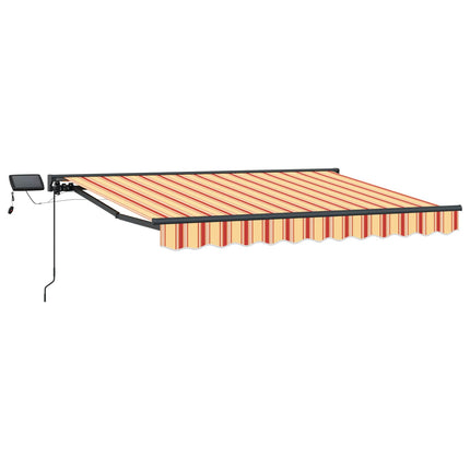 Manuell markisram med LED-lampor 3 x 2,5 m