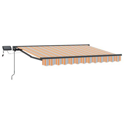 Manuell markisram med LED-lampor 3 x 2,5 m