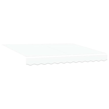 Manuell markisram med LED-lampor Vit och antracit 3,5 x 2,5 m