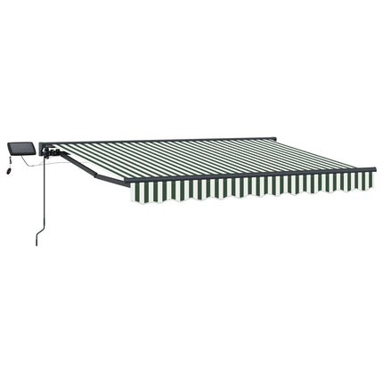 Manuell markisram med LED-lampor 3,5 x 2,5 m