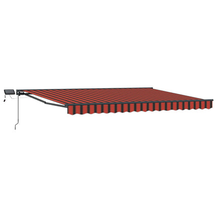 Manuell markisram med LED-lampor 4,5 × 3 m