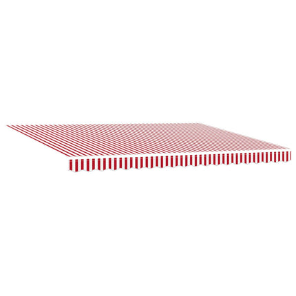 Manuell markisram med LED-lampor Röd, Vit, Antracit 4,5 × 3 m