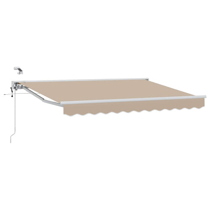 Elektrisk Retraktabel Markis Beige och vit 3 x 2,5 m