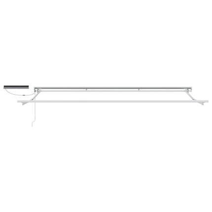 Elektrisk Retraktabel Markis Ljusgrå och vit. 4 × 3,5 m