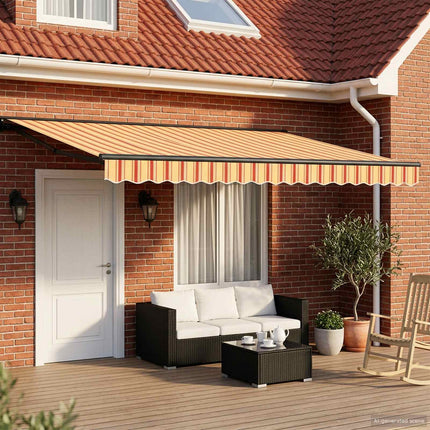 Elektrisk Retraktabel Markis Gul, Orange, Antracit 4 x 2 m