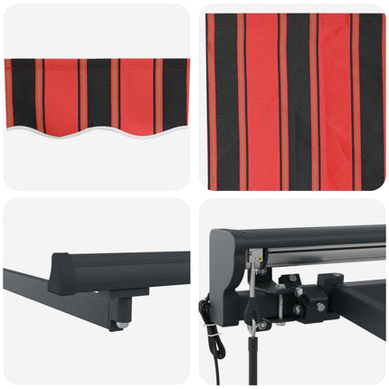 Elektrisk Retraktabel Markis Orange, Svart, Antracit 4 × 3 m