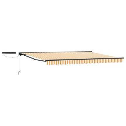 Elektrisk Retraktabel Markis Gul, Vit, Antracit 4 × 3,5 m