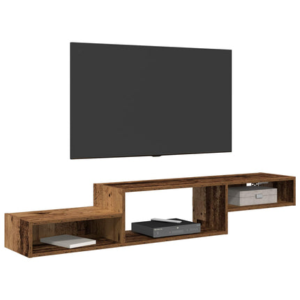 Väggmonterad TV-skåp Väggmonterat Gammalt trä 150 x 28 x 26 cm
