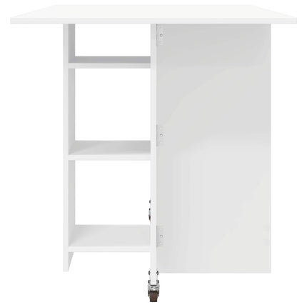 Matbord 115 x 70 x 75 cm Konstruerat trä Vit Rektangulär